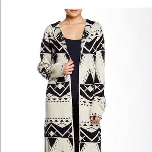 Olivia M Printed Hooded Maxi Duster Size L